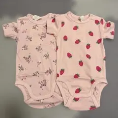 H&M ベビー ボディスーツ 2枚セット 68cm
