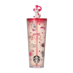 Starbucksバレンタイン2026コールドカップタンブラーキャット710ml