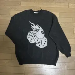 ニット　ブラック(黒)　サイズL メンズ