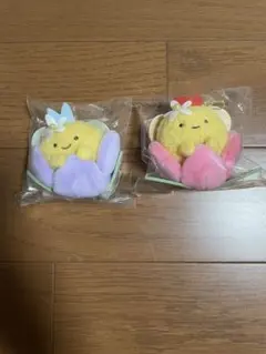 すみっコぐらし 花の妖精 ぬいぐるみマスコット 2種セット　ぶらさげぬいぐるみ