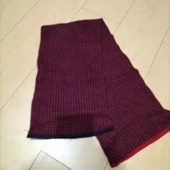 AUSTIN REED マフラー 赤黒チェック カシミヤ