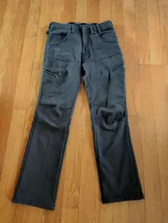 ダークグレー ワークパンツ ジッパーポケット付き