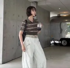 Knuth Marf ボーダー ポロシャツ 半袖
