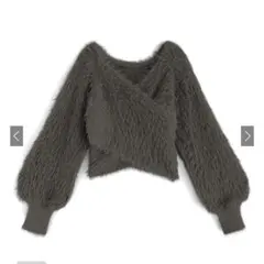 フェザーニットカシュクールトップス