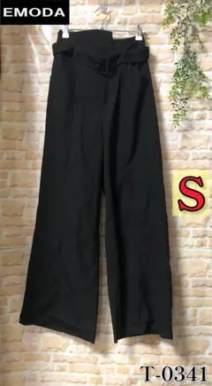 EMODA エモダ ステップ ウエストライン パンツ Sサイズ ブラック 値下げ