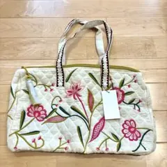 【本日限定】ZARA ザラコントラスト刺繍入りキルティングバッグのサムネイル