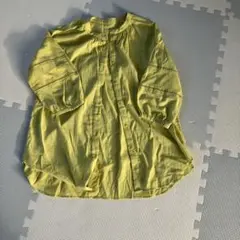 黄緑色 M 五分袖シャツ