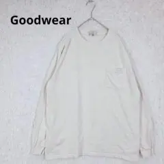 Goodwear グッドウェア ロンT ポケット　USA製　ベージュ　アメリカ製のサムネイル