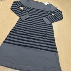タグ付き新品 マドモアゼルノンノンパパス L 長袖 シャツワンピース