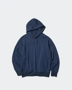 フード付きスウェットパーカー ブラック　L