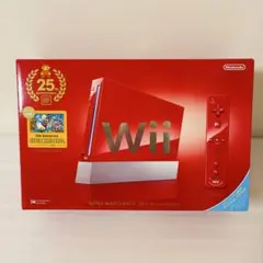 【美品】Wii (レッド) スーパーマリオ25周年記念版 どうぶつの森付き