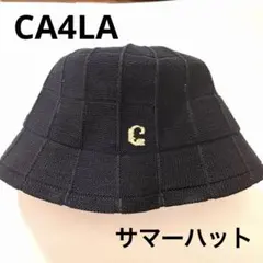 CA4LA カシラ イニシャルチャーム付き バケットハット ブラック チェックのサムネイル