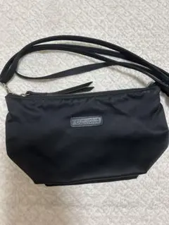 OURHOME ブラック ナイロン ミニショルダーバッグ