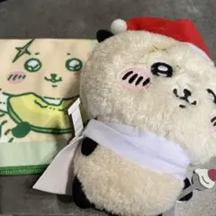 ちいかわ【ラッコ】ぬいぐるみ＆ハンカチセット売り