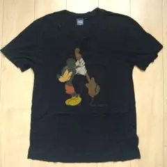 Disney ミッキーマウス ギター Tシャツ Lサイズ　黒　ブラック　ロック