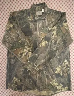 USA製❣️ 沖縄米軍放出品❣️【MOSSYOAK】リアルツリーカモ柄長袖ネルシャツ