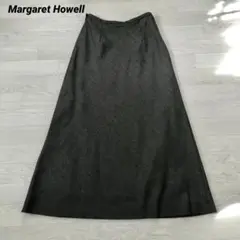マーガレットハウエル　Ａラインフレアロングスカート　旧タグ　ウール100%