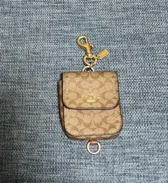 Coach ブラウンレザー キーホルダー