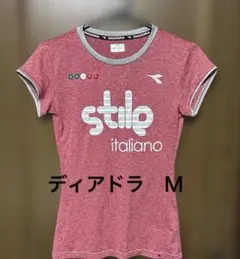 DIADORA テニス用 半袖Tシャツ レッド Mサイズのサムネイル