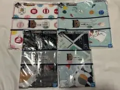 一番くじ『夏目友人帳~お祭りニャンコ先生~』E賞和風てぬぐい4種セット 未使用品