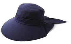 新品　ネイビー リボン付き サンバイザー