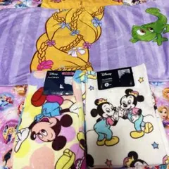 ディズニー タオル2枚組×新品 ラプンツェルブランケット 美品セット