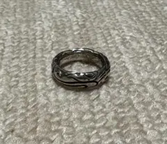 AQUA SILVER シルバー 彫刻模様 リング 7号のサムネイル