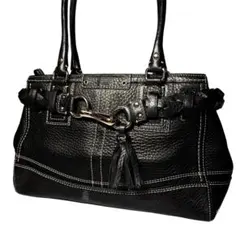 ✨希少✨coach コーチ トート　ハンドバッグ シボ革Y2K ブラック