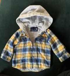 next チェック柄フード付きアウター