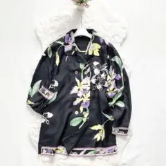 ★ほぼ未使用★レオナール チュニック 花柄 トリム ブラウス カットソー 黒 楽天市場】レオナール ブラウスの通販