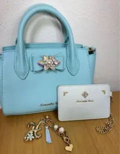 サマンサベガ バッグチャーム SamanthaVega パール付きチャーム H