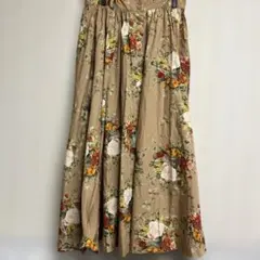 INGEBORG フラワープリント ロングスカート