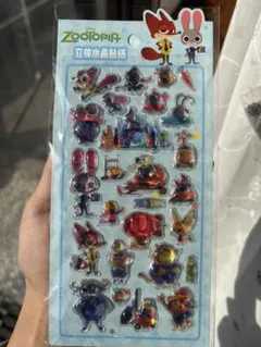 ハ*ル様 ズートピア　ボンボンドロップシール　立体シール　ディズニー　海外限定