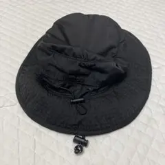 キッズ　ハット　無地の黒