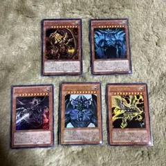 遊戯王　三幻神　シークレット　ウルトラ　サイン　　　計5枚