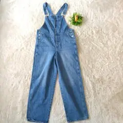 RETRO GIRL　オーバーオール　ブルーデニム　F　サロペット　大人可愛い