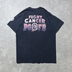 90s~ ベイサイド 半袖Tシャツ USA製 背面プリント 癌と戦う 消防 救急