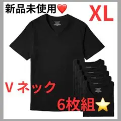 新品❤️】 6枚組 Tシャツ Vネック 通気性 XL サイズ まとめ売り