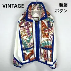 ROCK CREEK スカーフ柄 総柄ブルゾン L 90sレトロ　昭和　個性派