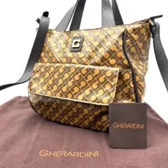 【美品】GHERARDINI ハンドバッグ 2way ソフティ ブラウン