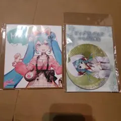 初音ミク ナンジャ 雪ミク スカイタウン 色紙 缶バッジ いちご白無垢