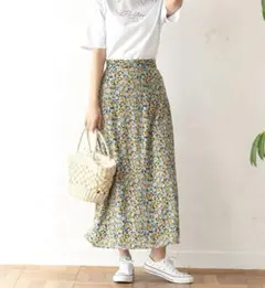 【美品】fifth フラワーシフォン フレアスカート 春 夏