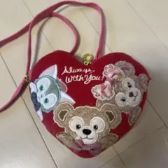 ダッフィー ハート型ポーチ　定期入れ