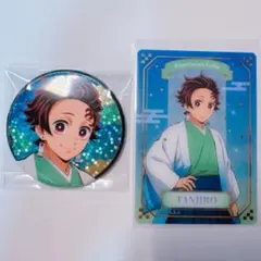 鬼滅の刃 竈門炭治郎 ジャンプフェスタ ホログラム缶バッジ 箔押しクリアカード