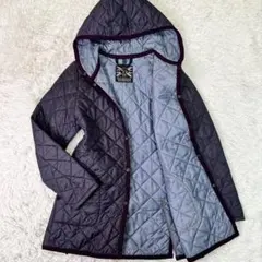 希少カラー✨ラベンハム　キルティングコート フード付き　紫　40サイズ