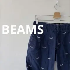 BEAMSビームス/クジラ刺繍ハーフパンツ　コットン100%のサムネイル