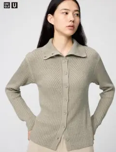 ユニクロユー　メリノブレンドハイネックカーディガン