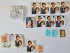 イギリス切手 英国王室記念切手セット 1981年 ダイアナ妃 チャールズ皇太子