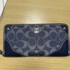COACH 長財布 ネイビー
