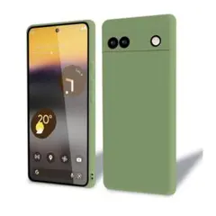 Google Pixel 6A ケース シリコン スリム カバー グリーンのサムネイル